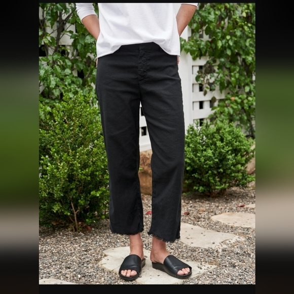 Frank & Eileen Pants - Frank & Eileen KINSALE Black, Italian Performance Linen